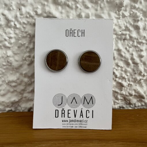 náušnice ořech kulaté